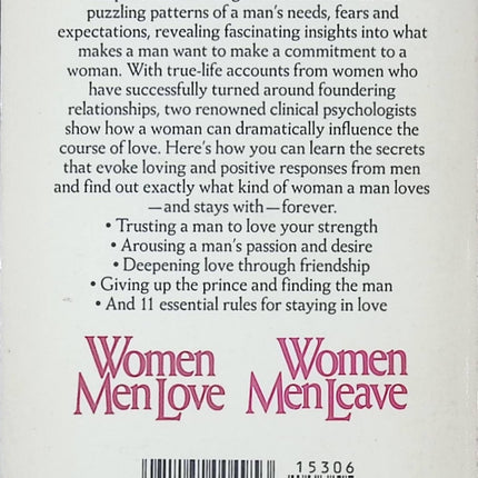 Women Men Love, Women Men Leave Connell Cowan, Melvyn Kinder développement personnel relations et psychologie - Livre en Anglais