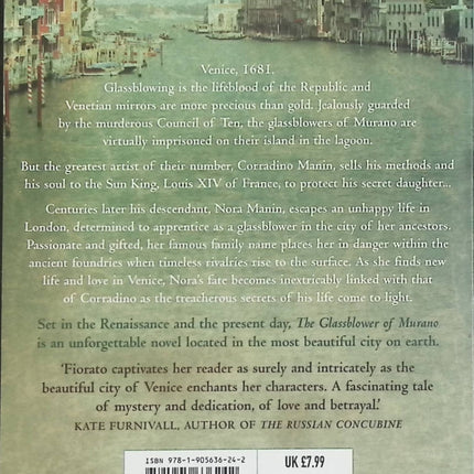 The Glassblower of Murano – Marina Fiorato – Roman anglais historique, Venise, secrets de famille et histoire d’amour - Livre en Anglais