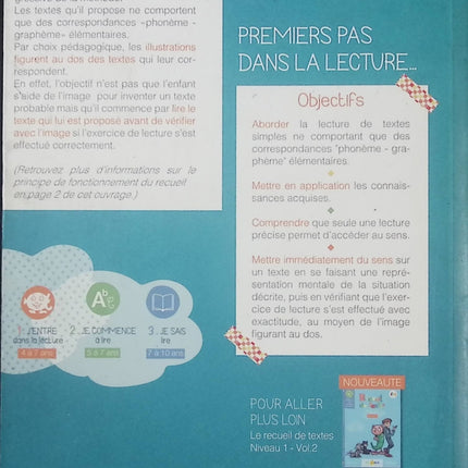 Recueil de textes – Niveau 1 – Volume 1 – livre jeunesse de Claude Huguenin – lecture et apprentissage - livre