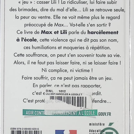 Lili est harcelée à l’école – livre jeunesse de Dominique de Saint-Mars et Serge Bloch – sensibilisation au harcèlement scolaire - livre