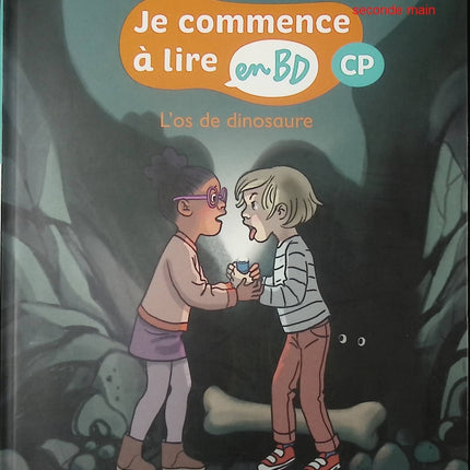 Je commence à lire en BD – L’os du dinosaure – CP – livre jeunesse illustré de Mathieu Grousson et Sibylle Ristroph – apprentissage de la lecture et bande dessinée - livre