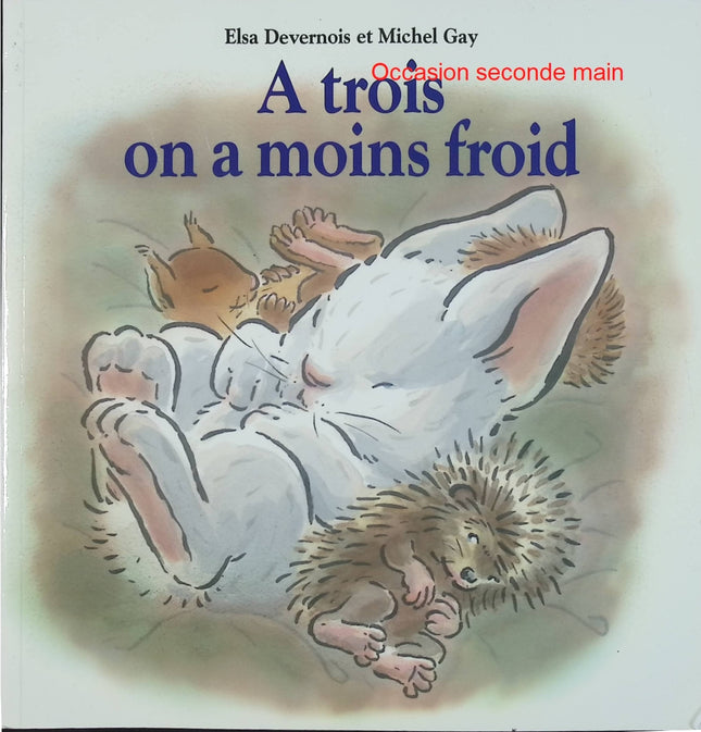 À trois on a moins froid – Elsa Devernois, Michel Gay – Album jeunesse sur l'amitié et l'entraide – Livre d'occasion - Livre