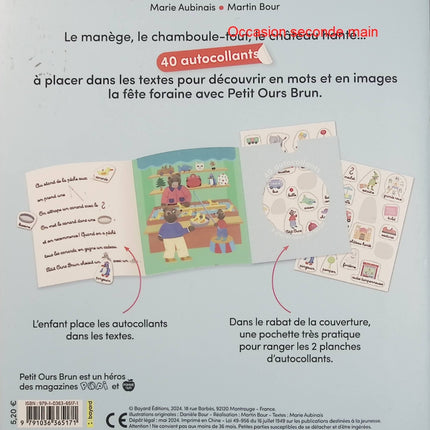 Je découvre la fête foraine avec Petit Ours Brun – Premiers autocollants – Livre enfant dès 3 ans - Livre