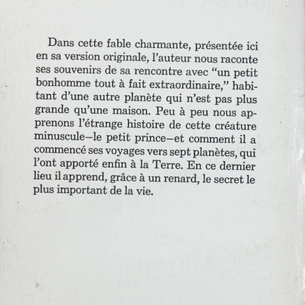 Le Petit Prince – Antoine de Saint-Exupéry, conte philosophique illustré par l’auteur sur l’amitié et les voyages - Livre