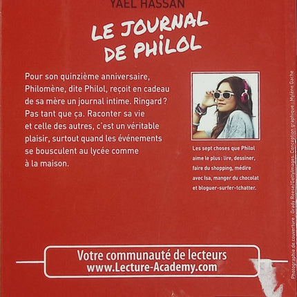 Le journal de Philol - Yaël Hassan - Roman adolescent d'occasion - Livre