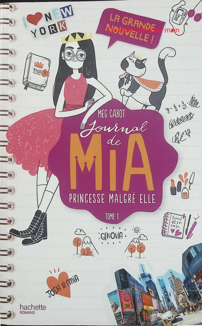 Journal de Mia, Princesse malgré elle - Tome 1 - La grande nouvelle ! - Meg Cabot - Roman jeunesse d'occasion - Livre