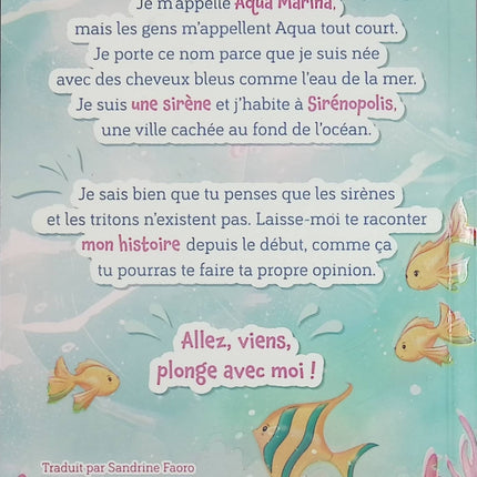 Aqua Marina - Tome 1 - Le secret de l'océan - Susanna Isern & Ariadna Oliver - Roman jeunesse d'occasion - Livre