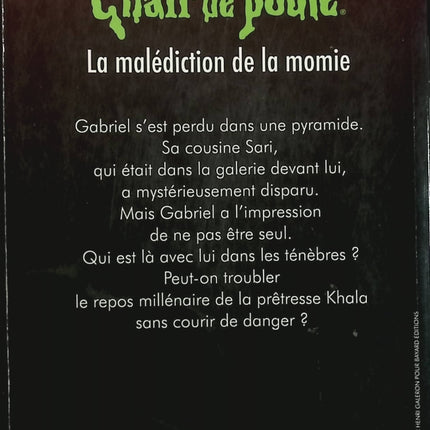 Chair de poule – Tome 01 : La malédiction de la momie – R.L. Stine – roman jeunesse horreur et mystère - Livre