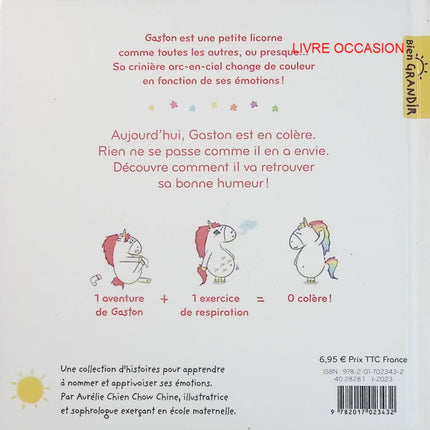 Les émotions de Gaston – Je suis en colère – Aurélie Chien Chow Chine – livre jeunesse émotions - Livre