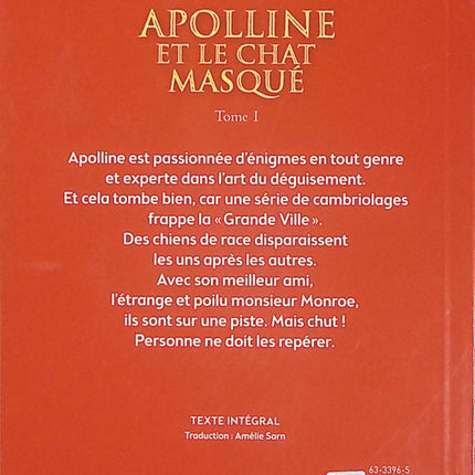 Apolline Tome 1 Apolline et le Chat Masqué – Chris Riddell – Roman jeunesse enquête et mystère d'occasion dès 9 ans - Livre