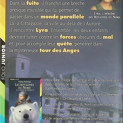 À la croisée des mondes Tome 2 La Tour des anges – Philip Pullman – Roman fantasy jeunesse d'occasion dès 11 ans - Livre