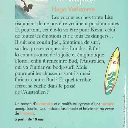 L'Homme des vagues – Hugo Verlomme – Roman jeunesse aventure et surf d'occasion dès 9 ans - Livre
