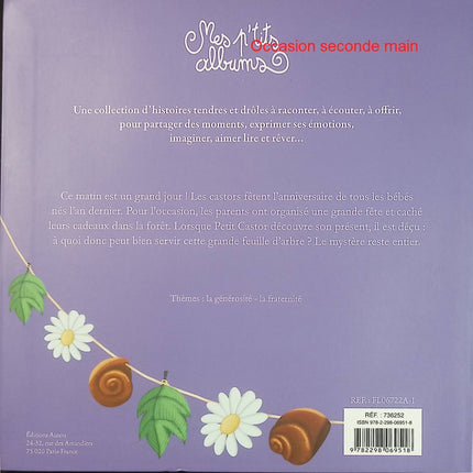 Petit Castor reçoit un drôle de cadeau ! - Armelle Renoult - Album jeunesse d'occasion - Une belle histoire sur le partage et les cadeaux - Livre