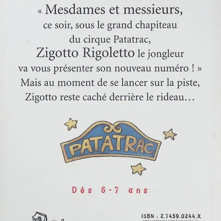 Le cirque Patatrac – Méli Marlo, histoire jeunesse amusante sur le cirque, les clowns et les spectacles - Livre