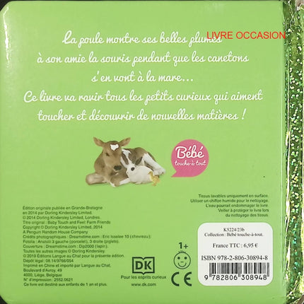Les Amis de la ferme – imagier photo avec matières à toucher – livre éveil animaux de la ferme - Livre
