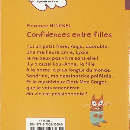 Confidences entre filles - Florence Hinckel - Livre
