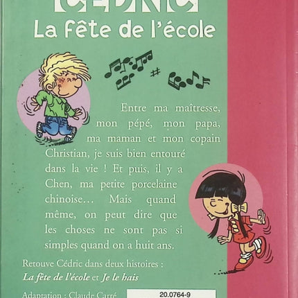 Cédric Tome 3 – La fête de l’école – Laudec & Cauvin – Bibliothèque Rose – BD jeunesse humour - Livre