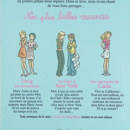 Le Club des Baby-Sitters tome 8 Nos plus belles vacances livre jeunesse Ann M. Martin roman aventures amitié enfants - Livre