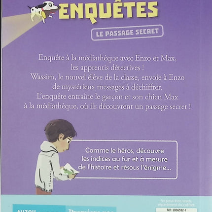 Mes Premières Enquêtes tome 1 Le passage secret livre enfant Emmanuel Trédez Maud Riemann enquête mystère jeunesse - Livre