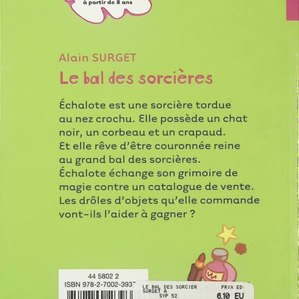 Le bal des sorcières – Alain Surget – Roman jeunesse fantastique et humour – Livre enfants sorcières - livre