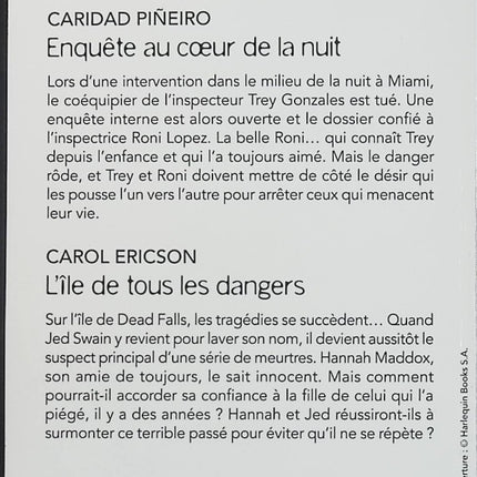 Enquête au coeur de la nuit - L'île de tous les dangers - Caridad Piñeiro - Carol Ericson - Les Secrets de Miami Tome 1 - Black Rose - Romance suspense - Enquête - Meurtre - Danger - Secrets - Crime - Livre