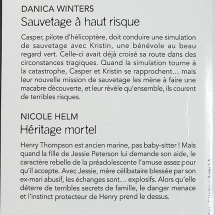 Sauvetage à haut risque - Héritage mortel - Danica Winters - Nicole Helm - Les Gardiens de la montagne Tome 1 - Black Rose - Romance suspense - Enquête - Sauvetage - Danger - Secrets - Protection - Famille - Livre