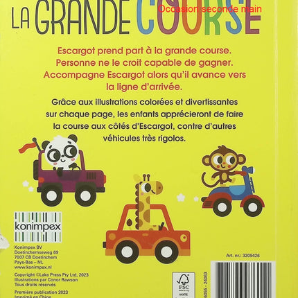 La Grande Course – Conor Rawson – Livre d’éveil cartonné pour bébé et tout-petit - Livre