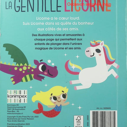 La Gentille Licorne – Conor Rawson – Livre d’éveil pour bébé et tout-petit - Livre