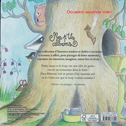Petite Taupe – Le restaurant des amis – Orianne Lallemand – Claire Frossard – Album jeunesse amitié animaux cuisine - Livre