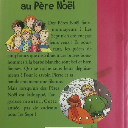 Les Sept ne croient pas au Père Noël - Evelyne Lallemand - Bibliothèque Rose - Roman jeunesse d'occasion - Livre