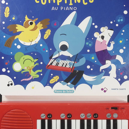 Mon livre piano – Mes toutes premières comptines au piano | Livre musical pour bébé, comptines enfantines et éveil musical interactif - Livre