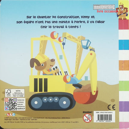 Au travail ! Avec tous les engins de chantier - Llc Le Livre Club - livre