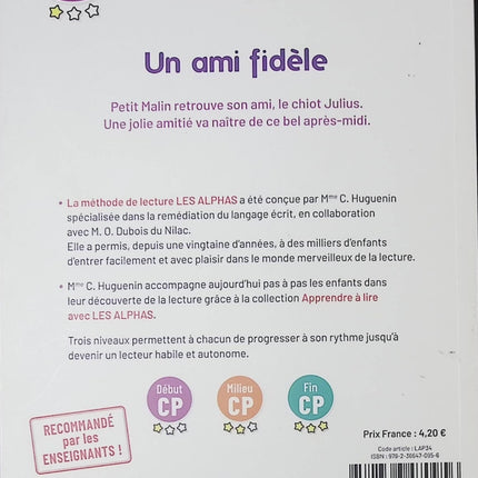 Apprendre à lire avec Les Alphas – Début CP : Un ami fidèle – Livre jeunesse premières lectures pour enfants – Claude Huguenin & Thomas Tessier - livre