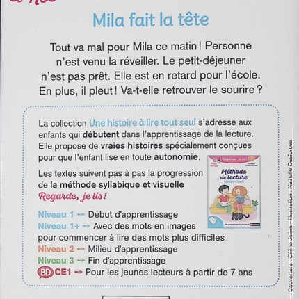 Regarde je lis ! – Mila fait la tête : Livre jeunesse premières lectures pour enfants Niveau 1+ – Éric Battut & Nathalie Desforges - livre
