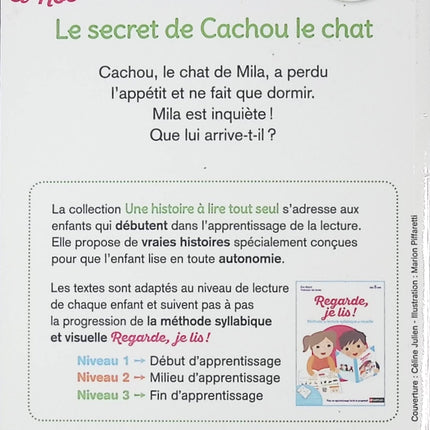 Regarde, je lis avec Noé et Mila - Lecture CP Niveau 3 - Le secret de Cachou le chat - Livre d’apprentissage de la lecture pour enfants - livre
