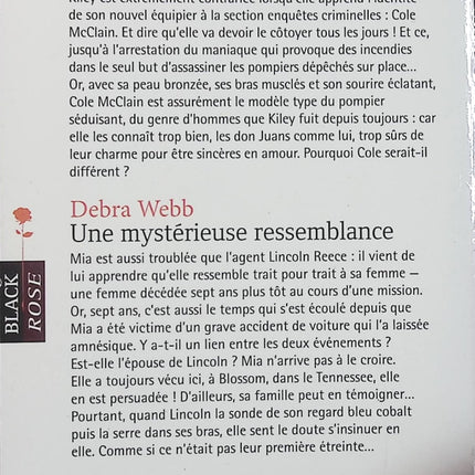 Un troublant équipier – Une mystérieuse ressemblance – Debra Cowan & Debra Webb – Black Rose - Livre