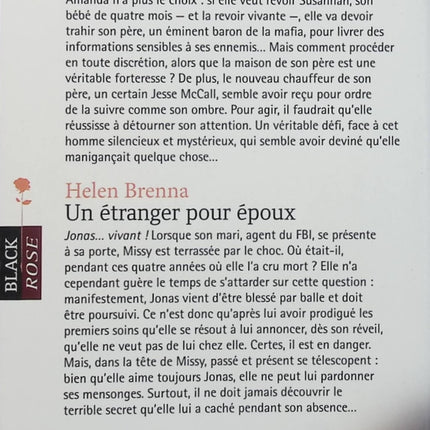 Menaces sur un enfant – Un étranger pour époux – B.J. Daniels & Helen Brenna – Black Rose - Livre