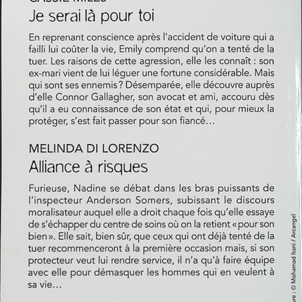 Je serai là pour toi - Alliance à risques - Cassie Miles - Melinda Di Lorenzo - Black Rose - Romance suspense - Protection - Enquête - Danger - Livre