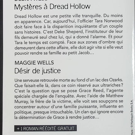 Mystères à Dread Hollow - Désir de justice - L'île du danger - Debra Webb - Maggie Wells - Jill Sorenson - Black Rose - Romance suspense - Enquête - Livre