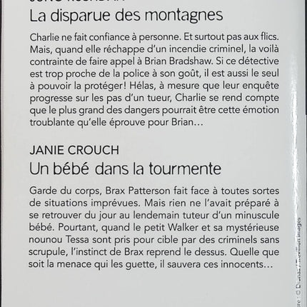 La disparue des montagnes - Un bébé dans la tourmente - Juno Rushdan - Janie Crouch - Black Rose - Romance suspense - Enquête - Protection - Danger - Livre