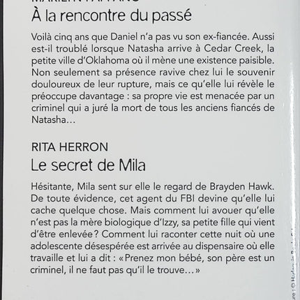À la rencontre du passé - Le secret de Mila - Marilyn Pappano - Rita Herron - Black Rose - Romance suspense - FBI - Enlèvement - Danger - Livre