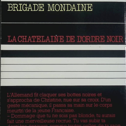 La Châtelaine de l’Ordre Noir – Brigade Mondaine – Michel Brice – Roman policier d’occasion - Livre