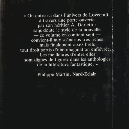 L’Ombre venue de l’espace et autres contes – H. P. Lovecraft – August Derleth – Fantastique et horreur - Livre