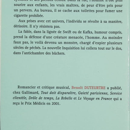La petite fille et la cigarette – Benoît Duteurtre – Roman dystopique français satirique sur société contrôlée et absurdité moderne - Livre