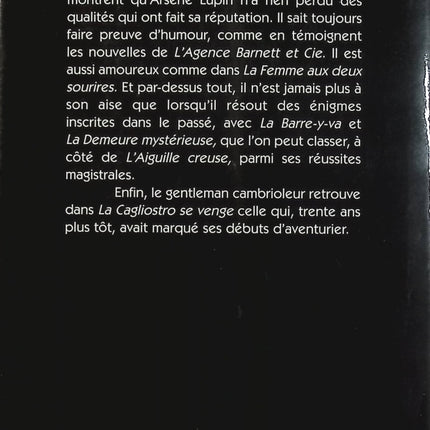 Arsène Lupin – 7 aventures de Maurice Leblanc – Agence Barnett, Cagliostro, Femme aux deux sourires - Livre