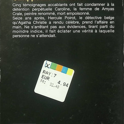 Cinq petits cochons – Agatha Christie – roman policier occasion Hercule Poirot enquête meurtre passé - Livre