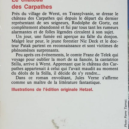 Le Château des Carpathes - Jules Verne - Roman fantastique et aventure d'occasion - Livre
