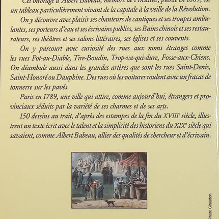 Paris en 1789 – Albert Babeau | Histoire de Paris, Révolution française, vie quotidienne et société à la veille de la Révolution - Livre