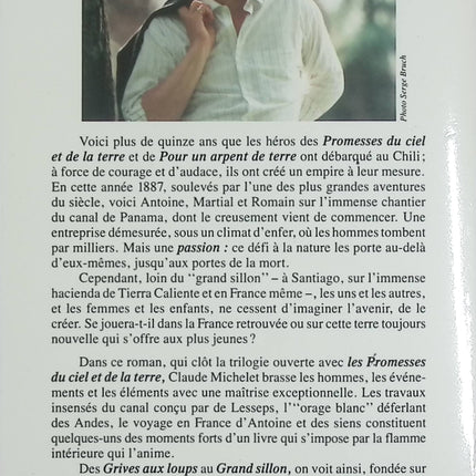 Les promesses du ciel et de la terre Tome 3 – Le Grand Sillon – Claude Michelet – saga familiale et aventure historique – livre occasion - Livre