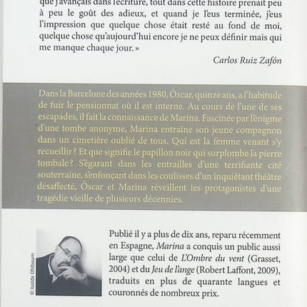 Marina - Carlos Ruiz Zafón - livre